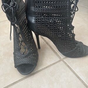 Sam Edelman Black High Heel Peep-Toe Shoes